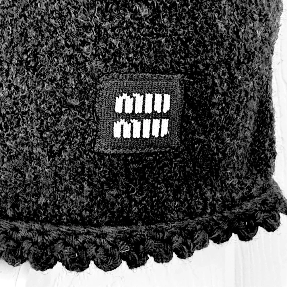 Miu Miu Bouclé Wool Mini Skirt Black Stretch Made in Italy IT 36 XS - Picture 6 of 17